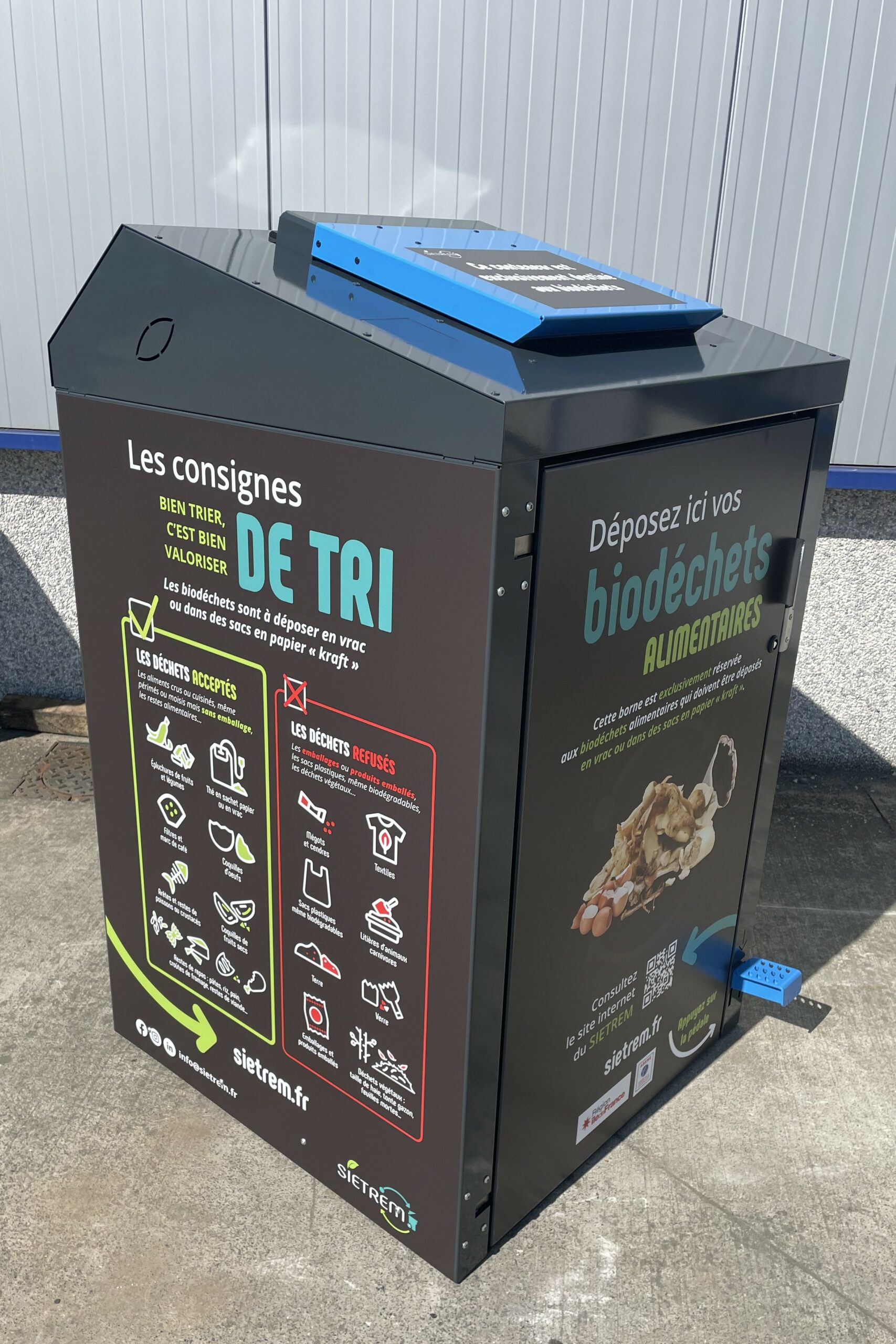 Abri bac biodéchets Sietrem