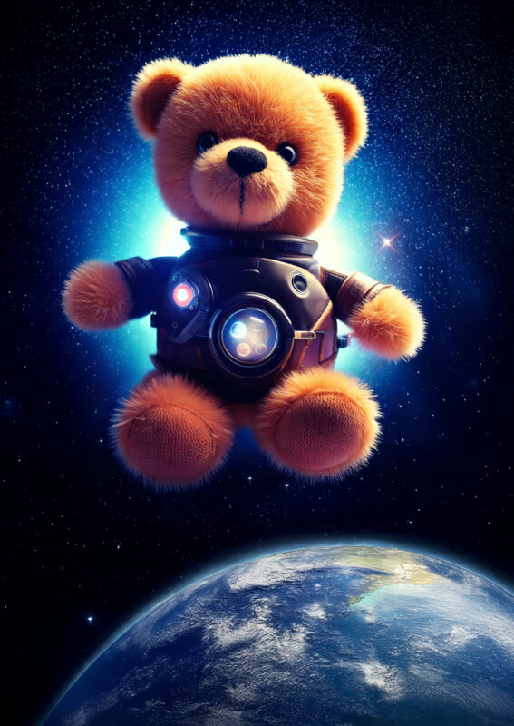 Photo d’un nounours nommé Feby, peluche douce et attachante